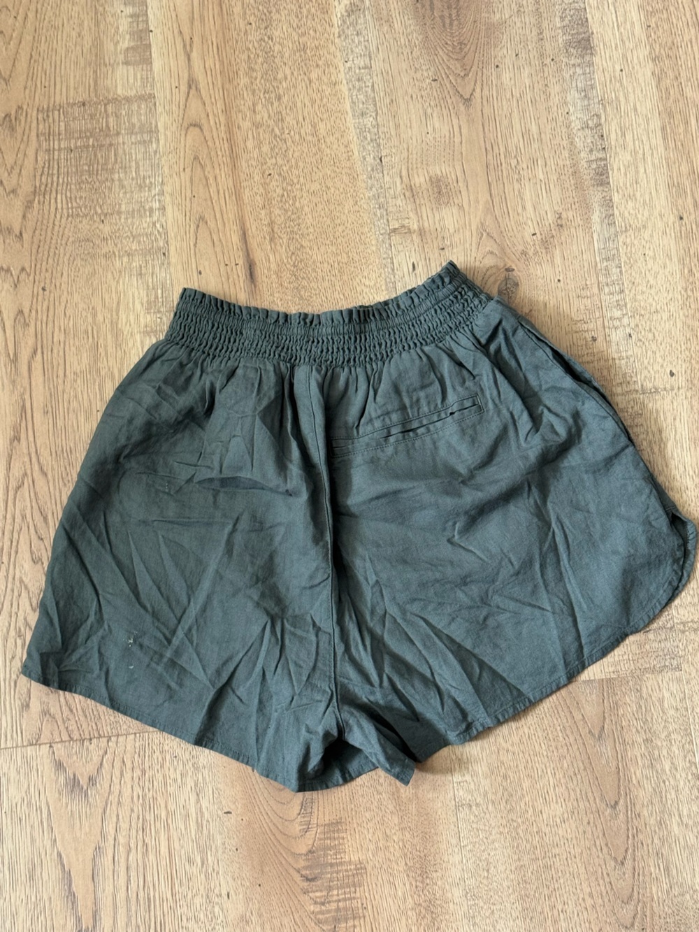 Aerie Happiest Flirty Short Cotton Gauze Shorts Olive Green NWT Small - Picture 6 of 8